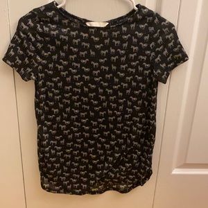 H &M zebra print cute top, XS